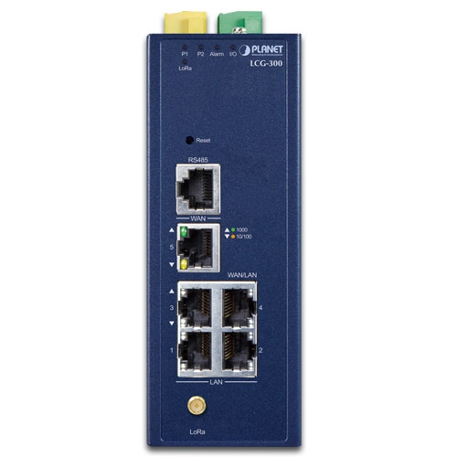 Planet Industrial LoRaWAN Gateway with 5-Port 10/100/1000TModel LCG-300-EU