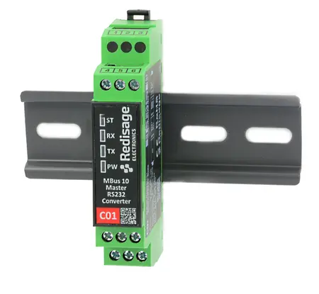 [RE-C01] C01 MBus 10 to Passive RS232 Converter 1kV DC Isolation