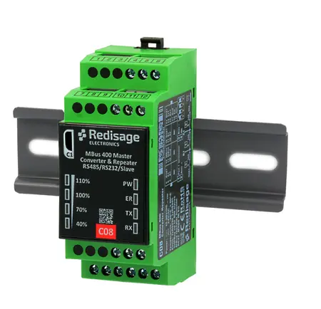 [RE-C08] C08 MBus 400 to RS232/RS485/Slave Converter 1kV DC Isolation