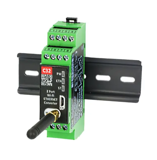 C32 Wi-Fi 802.11bgn Ethernet 10/100MB 2xRS232/RS485 Converter